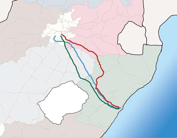 LIMPOPO MOZAMBIQUE KEY DEVELOPMENTAL COMPONENTS JOHANNESBURG CITY DEEP GAUTENG SENTRARAND MPUMALANGA The Port of Durban The Durban-Gauteng