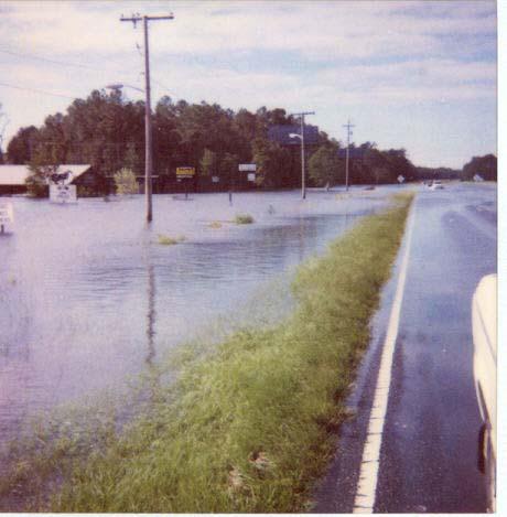 Hurricane Floyd produced 16 inches of rain in 24 hours, which is approximately a 500-year flood.