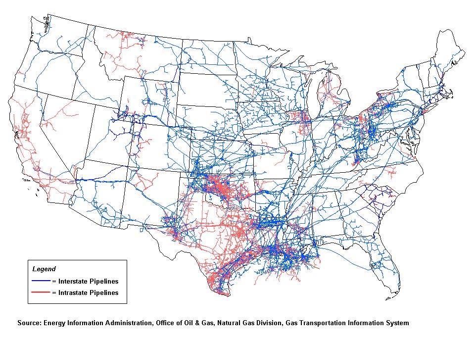 Pipeline System Extensive and Expanding at Record Pace Between 2000 and 2010, the FERC approved more than 16,000 miles of new interstate pipeline, with capacity to move an additional 113