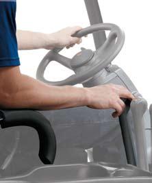 Visibly superior Drivers benefit from enhanced forward, rearward, upward and downward visibility to see people, objects and equipment more easily: Convenient handholds Tilt steering wheel Low