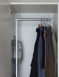 Horizontal forces can appear, for example, when pressing onto the Wardrobe lift or the load. It is difficult to estimate the size of the actual horizontal force, so utmost care must always be taken.
