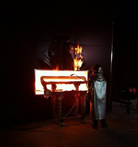 NFPA 285 FIRE PROPAGATION TEST PROCEDURE Burners are ignited to deliver same gas flows as determined by calibration procedure.