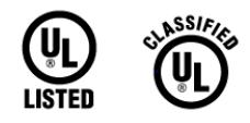 includes the UL symbol, the words "CERTIFIED" and "SAFETY," the