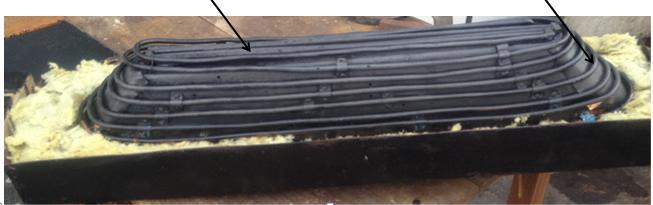 The receiver assembly with and without black coating is shown in figure 6.17 the measured reflective coefficient for the receiver with and without black paint is shown in figure 6.18.
