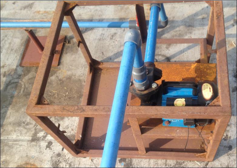 Chapter 6: Outdoor experimental investigation of 3-D EHC Inlet pipe Pump Outlet pipe Pump supporting