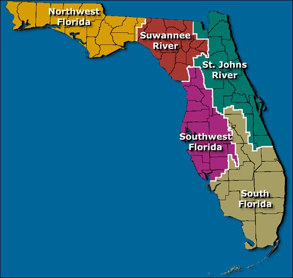 2-5 Figure 2-1. Approximate Boundaries for Water Management Districts in Florida.