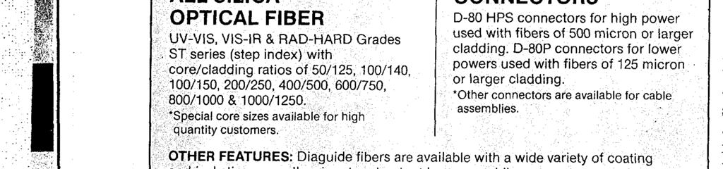 500 - Dose rate = 104 R/H (Room temp ] \ -,------ Radiation resistance fiber E 100-1 /' Doped core fiber,4=088pm