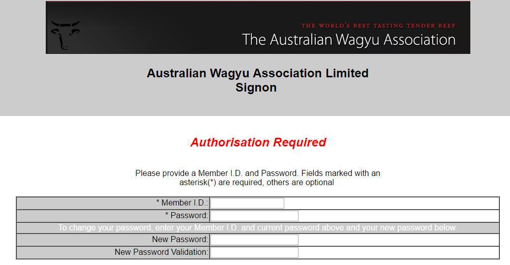 Online Registration Process Go to www.wagyu.org.au Online registration enables the registration of individual animals via the AWA website.