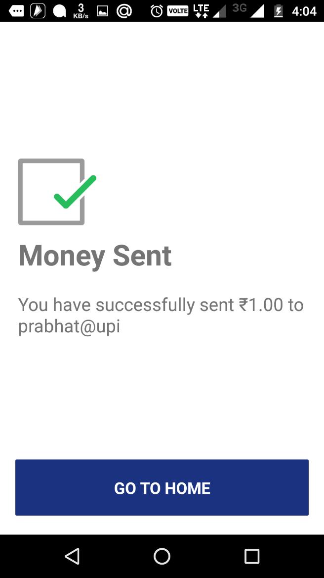 Sending Money on UPI Your Bank Your Bank UPI PIN SET SUCCESSFULLY Select option Send on BHIM app Enter