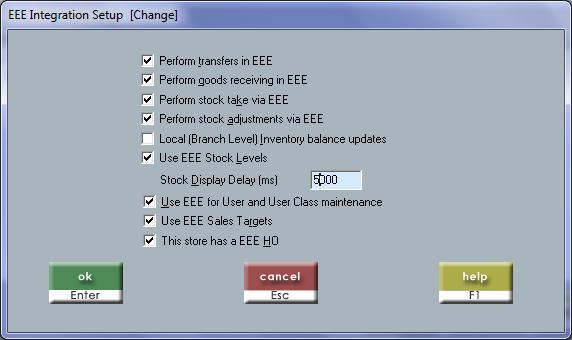 EEE Integration The following screen is used to configure EEE Integration in Enabler.