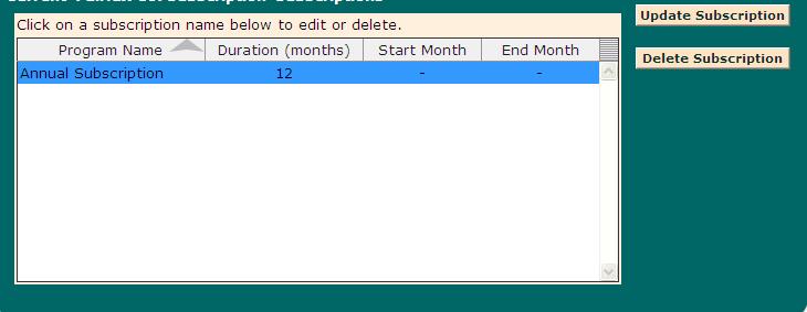 Select the existing subscription you would like to delete and select Delete Subscription. 3.1.4 User Defined Fields This tab allows administrators to customize their membership information.