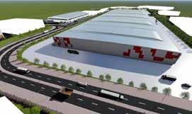 modern, clean precinct with wide double lane roads designed specifically for logistics