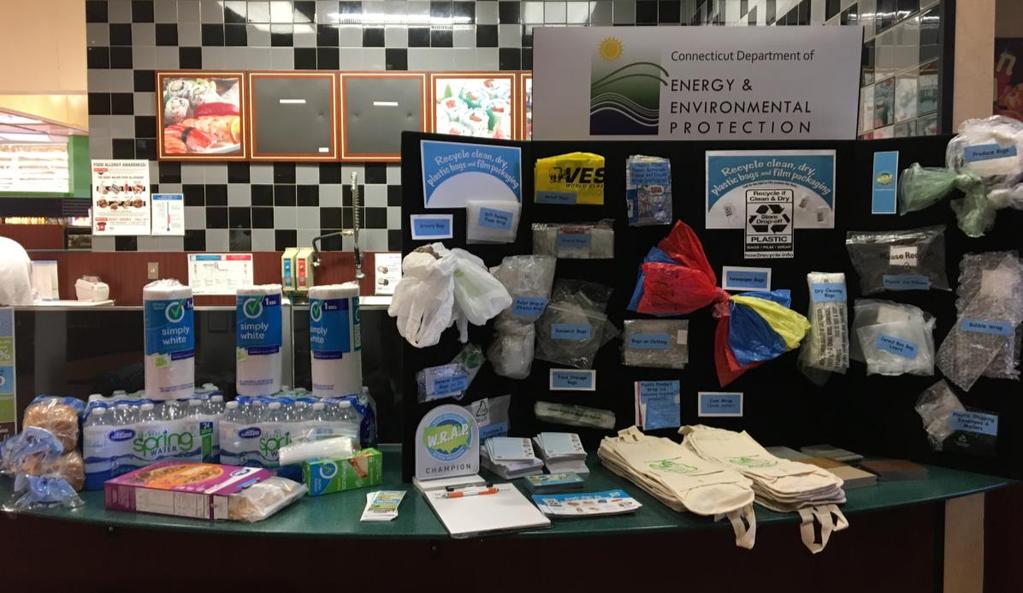 Image 5: Plastic film recycling display at CT WRAP launch event at Price Chopper, February 2017 Consumer Awareness Survey Methodology Wakefield conducted a baseline survey in February 2017, prior to