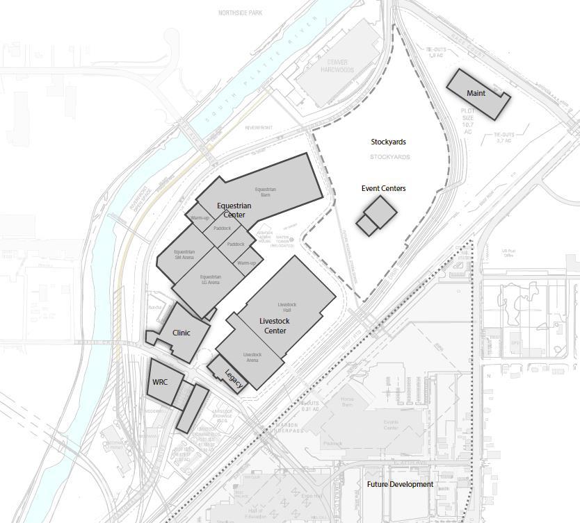 SITE PLAN WITH ESTIMATED ENERGY USE (1) Heating and cooling annual energy use was estimated based on average Denver area heating and cooling demand rates applied to program building areas, and a