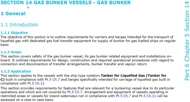 .. and since the regulatory framework for LNG fuelled
