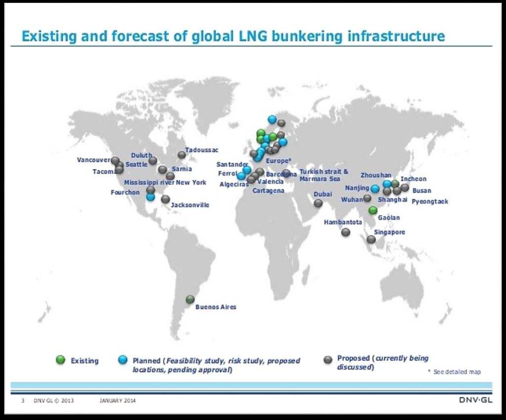 The 2013 LNG as Fuel Snapshot Potential huge fuel savings compared with diesel Future