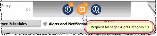 To view requests, do the following: 1. Click the Requests alert icon to view the number and type of requests.