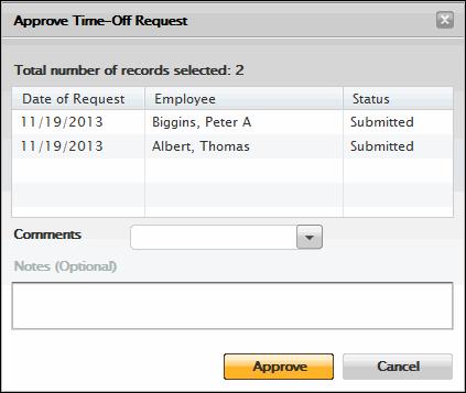 The Request Manager widget is updated to show the remaining requests. 7. Repeat steps 3 through 6 to handle additional requests. 8.