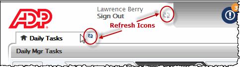 A temporary message appears indicating that your password has been changed. Refreshing the Workspace To refresh, do the following: 1.