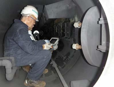 The inspection program consists of regular Level I and Level II HRSG inspections.