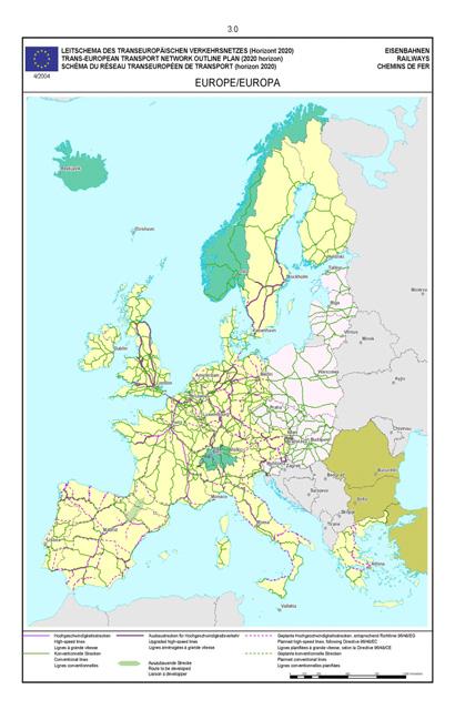 EU-25: Percentage of main lines equipped with GSM-R