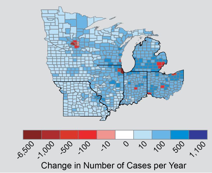 Potential Warm-Season Impacts Increased energy use in summer Public health issues 2014 National Climate Assessment Key Message 3 for the Midwest Public Health Increased heat wave intensity and