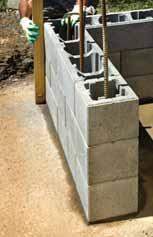 conventional mortar as footings and floor slabs are seldom level.