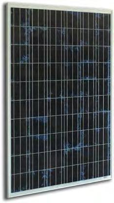 These PV modules use squared, high-efficiency, polycrystalline silicon cells (the cells are made of several crystals of high purity silicon) to transform the energy of sunlight into electric energy.