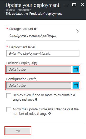 Updating Acumatica ERP 74 Figure: Windows Azure portal: Updating your Acumatica ERP Service Uploading the service package file and the service configuration file and updating the service may take