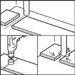 Finishing (cont.) 3. If it is difficult to tilt the planks (e.g. under radiators), use a pull bar installation tool to pull the planks together.