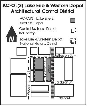 Architectural Control Overlay District Design Guidelines for: AC-OL (1), Court House Square District AC-OL (3), Lake Erie & Western Depot District The following design guidelines are intended for