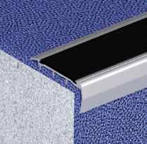 to install. With profiles to suit carpet with underlay, direct-stick carpet and carpet tiles, the Podium series provides an effective indoor stair safety solution.