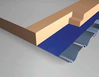 6.1.3 Design details: Warm deck single ply membrane Advantages 3 Compressive strength of Polyfoam Roofboards offer future use potential for roof 3 Rebated edges provide support across spans in