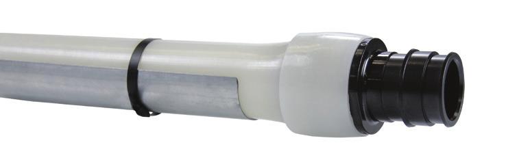 Strapping requirements for PEX-a Pipe Support Uponor requires PEX-a Pipe Support to be strapped with a minimum 300-lb., tensile-rated, stainless-steel strap that is suitable for the application (e.g., UV, high temperature).