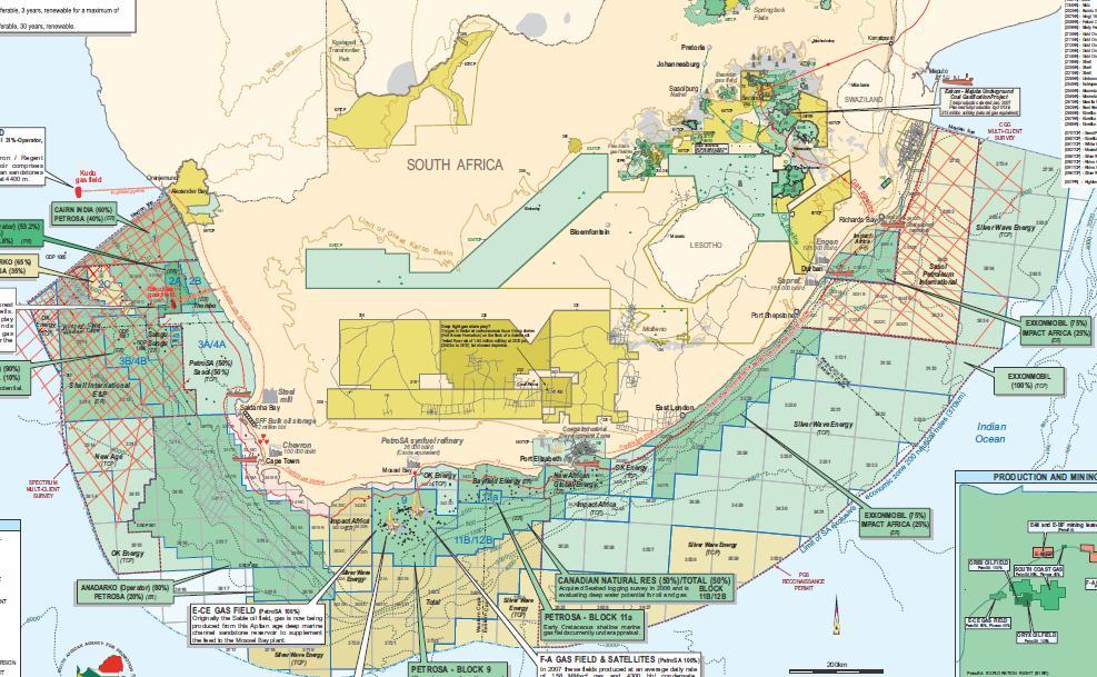 Oil & Gas Developments in South Africa 20 Companies 30 Licences Offshore exploration activity