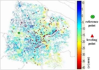 Figure 6. Subsidence velocity map in 2003-2005 Figure 7.