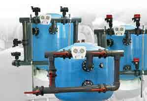 Self-cleaning rotary filters with stainless steel screens of up to 50 μ to prevent breakages from solids in suspension.