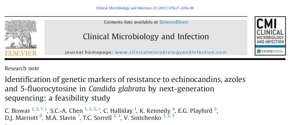 Detecting Echinocandin Resistance NGS to analyse FKS mutations in clinical isolates of C.