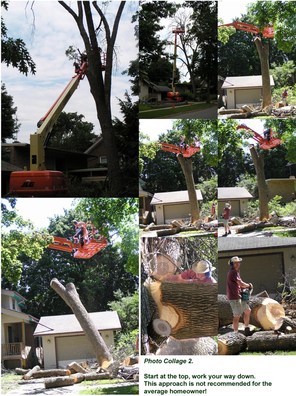 Nystuen, Solstice Vol. XVI, No. 2. Experience and initiative pay off. The homeowner was experienced in running a cherry picker and his brother-in-law had experience cutting trees.