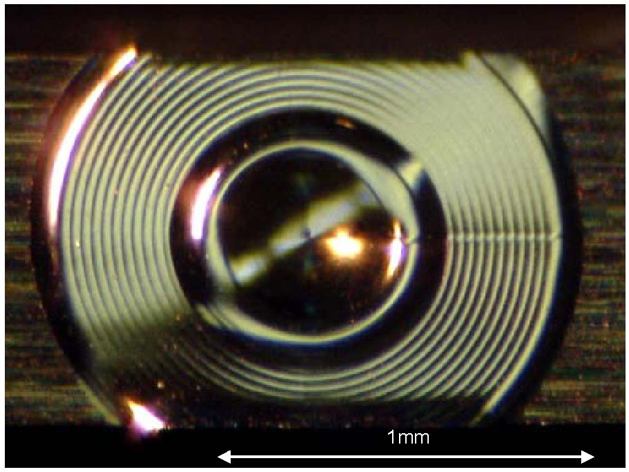 The roughing processing step in radial direction was 20 µm and the cutting unit in the X-axis was 2 µm per step. The finishing step in radial direction was 2 µm.