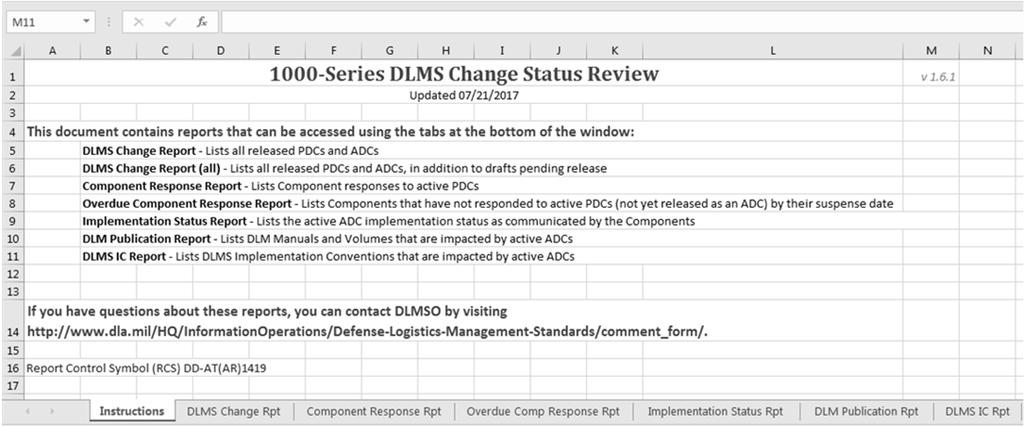 DLMS Change Status Review