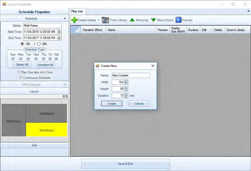 Create New Media File Using Media Editor This uses the built-in Media Editor to compose new media / message. a.
