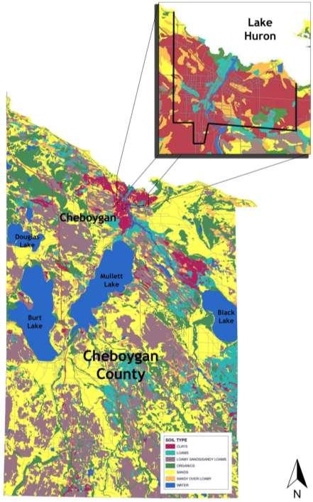 Figure 2-9 Soil Map for Cheboygan County and City