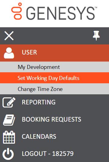Configuring Training Manager Figure 32: The training portal Once the default working hours have been set in Training Manager, they can be changed in the manager's training portal.