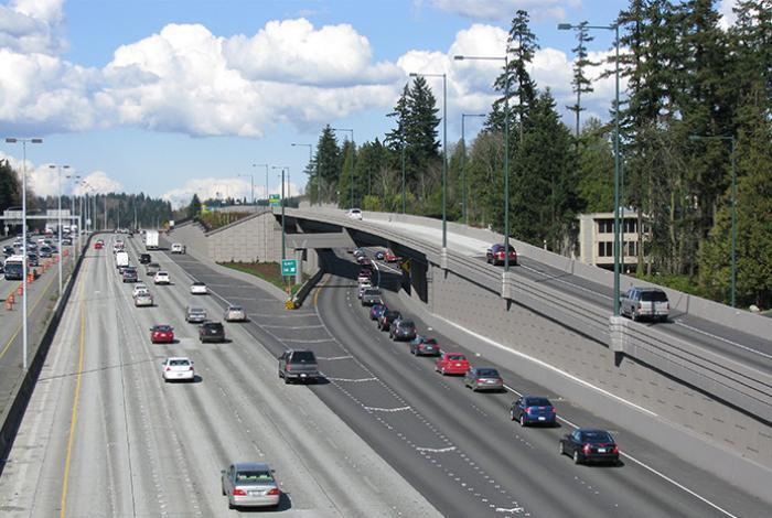 ALTERNATIVE ONE Image of Braided Ramps: I-405 in Bellevue, Washington NO CHANGES Braided ramps: Separate merging traffic to improve safety, ease congestion Maintains