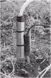 The rain sensor should be tied just above the debris strainer, in order to trigger a sample after the sample intake is submerged.