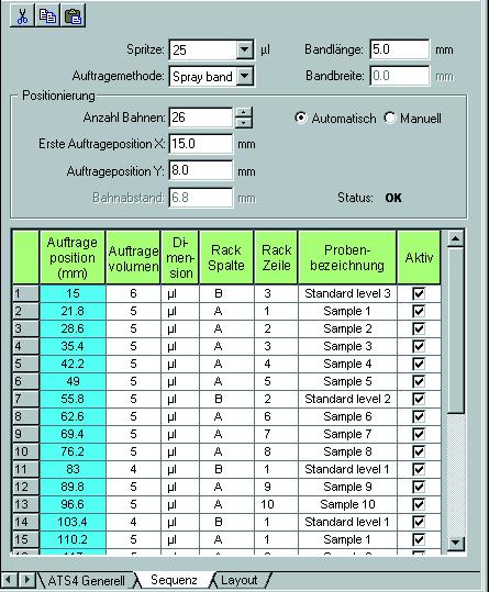 Operation of the Automatic TLC Sampler 4 The ATS4 is controlled by the wincats Planar Chromatography Manager, an easy to use Windows application designed to monitor all steps in the TLC process, from