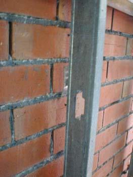 Brick ties were preserved where possible.