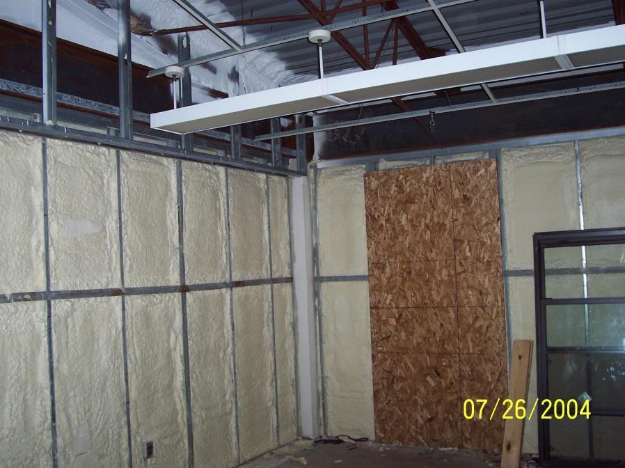 Perform any other required air sealing or insulation measures SPF was used to seal major air leakage at the wall