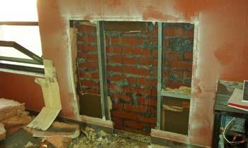 Major remediation project mold inside the brick cavity wall